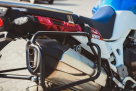 HONDA CRF 1000L Pannier Racks AT (2018-) / Adventure Sports - Asymmetrical (Exhaust Cutout) - Image 2