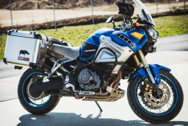 YAMAHA XT1200Z Panniers equipped with aluminium lateral cases panniers koffer, valise, crash bar and panniers rack carrier