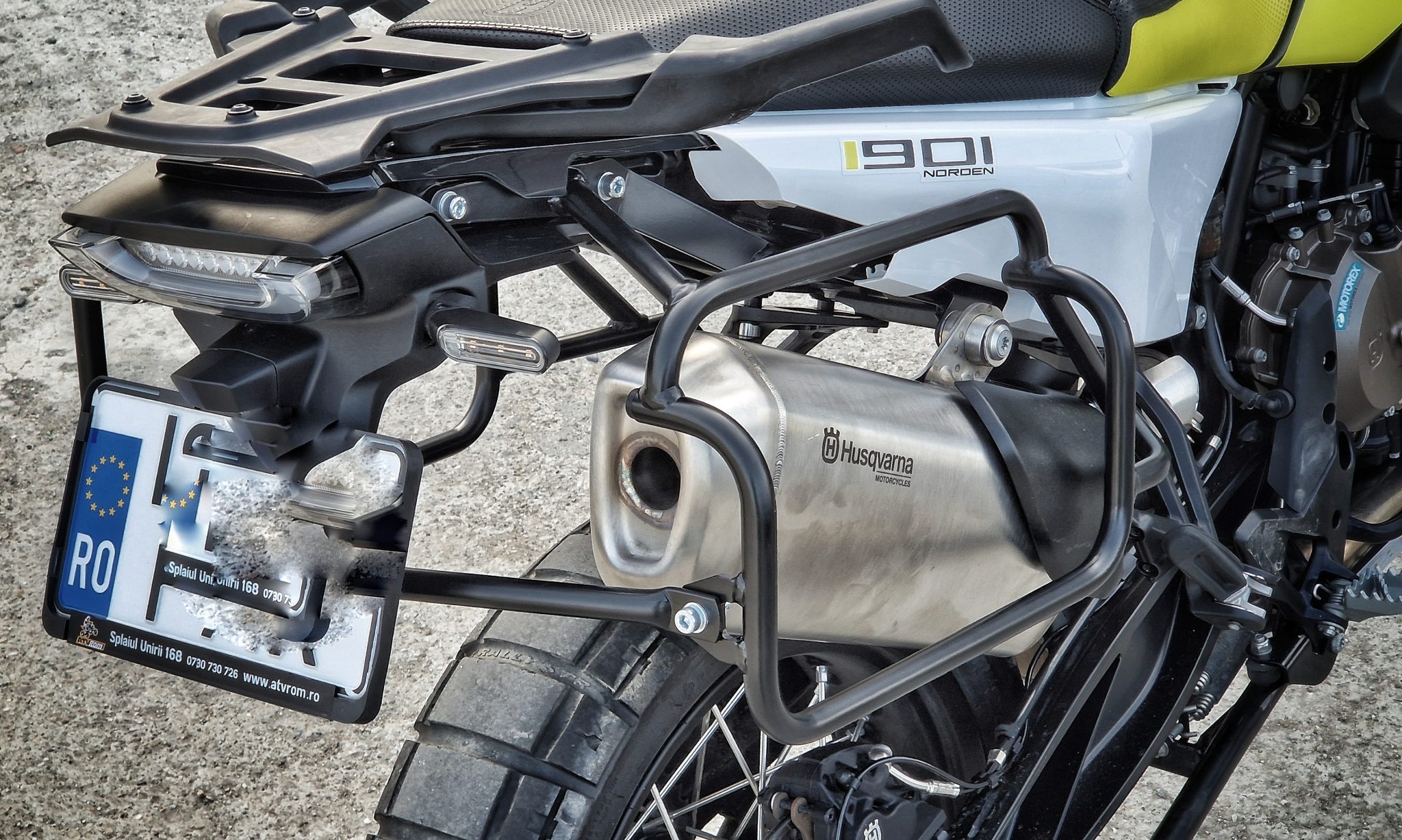 Husqvarna Norden 901 Pannier Racks (-2022) - Asymmetrical (Exhaust Cutout) - Image 4