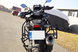 Suzuki V-Strom 1050 Pannier Racks – Asymmetrical (Exhaust Cutout) - Image 7