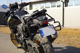 Suzuki V-Strom 1050 Pannier Racks – Asymmetrical (Exhaust Cutout) - Image 9