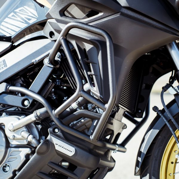 Protect your bike with Suzuki V-Strom 650 Crash Bars for XT/DE models by Heavy Duties.