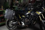 Soft Pannier Mount QuickLock/Flex installed on motorcycle pannier rack